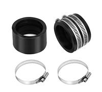 ZSDTRP 2PCS Motorcycle Carburetor Intake Manifold Interface Inlet Pipe for PWK KEIHIN OKO KOSO Intake Manifold Rubber Carb Manifold Spare Part for Dirt Bike ATV Go Kart Motorcross (Black 45mm)