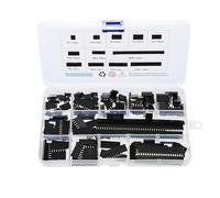 ZSDZFYLLK 155Pcs 2.54mm Straight Single Row Female Pin Header Socket Connector 2/3/4/5/6/7/8/9/10/12/20/40Pin PCB Board Assortment Kit