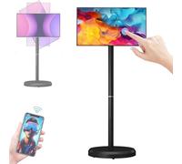 ZSETG 21.5-Inch Digital Signage Display, Android Os, 4+64gb Ram, 1920 * 1080p Touchscreen, Wireless Projection Support, Adjustable Angle, 6000mah Battery, App Downloads, Wifi Connection Black