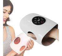 ZSETG Hand Massager, 3 Modes, 5 Intensities, With Heating and Pressing Functions, 15-Minute Timer, 40-43℃ 2-Speed Temperature Control, 1500mah Battery, Suitable for Finger and Palm Massage White