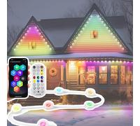 ZSETG Outdoor LED Light Strip,16/32/49/98/147 Feet,24v LED Beads,Rgb Color Changing,With Remote Control and App Control, Ip67 Waterproof,Suitable for Villa Exterior Walls and Eaves Decoration 10m