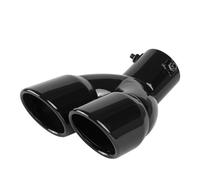 Exhaust Tip Car Exhaust Muffler Tip Bright Thicken Twin Exhaust Tip Stainless Steel Exhaust Universal Muffler Tip Exhaust Noisy Tail Pipe(Bright black curve)