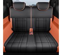 ZSGHJA Front Seat Cover Custom Full Coverage Pu Leather Waterproof Car Seat Cover For Mazda 3 BK 2006 2007 2008 2009(Rear Black Orange)