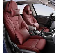 ZSGHJA Front Seat Cover For BMW X5 E70 2008 2009 2010 2011 Leather Customized Car Seat Covers Interior Protector Accessories(Red)