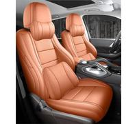 ZSGHJA Front Seat Cover For Opel For Astra H 2004 2005 2006 2007 2008 Custom Car Seat Covers Full Set Durable Material 360 Covered Leather(Orange)