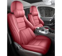 ZSGHJA Front Seat Cover For Opel For Astra H 2004 2005 2006 2007 2008 Custom Car Seat Covers Full Set Durable Material 360 Covered Leather(Red)