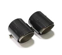 Tail Throat For BMW For M2 For M3 For M4 For M135i For M235i For M140i For M240i For M335i Carbon Fiber Car Exhaust Tips Pipe Exhaust Tip Trim(Gloss ID65MM OD101MM)