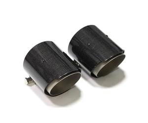 ZSGHJA Tail Throat For BMW For M2 For M3 For M4 For M135i For M235i For M140i For M240i For M335i Carbon Fiber Car Exhaust Tips Pipe Exhaust Tip Trim(Gloss ID65MM OD101MM)