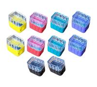 ZSharp Pencil Sharpeners, Multicolour, Pack of 10, Multipack, Single Hole Sharpeners, Party Bag Fillers, School Home Office Use, iZOFAX