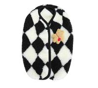 ZSHDTKWB Dog Clothes Dog Clothes Plaid Pet Jacket For Small Dogs Winter Warm Puppy Coat Chihuahua Yorkshire Bichon Vest-black-l