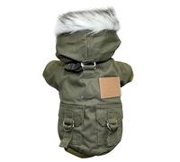 ZSHDTKWB Dog Clothes Dog Clothes Winter Warm Pet Dog Jacket Coat Chihuahua Long Clothing Hoodies For Small Medium Dogs Puppy Outfit-green-m
