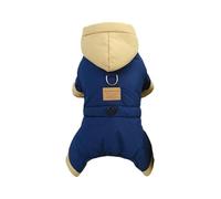 ZSHDTKWB Dog Clothes Thicken Warm Dog Jumpsuit Winter Dogs Clothes For Chihuahua Youkshire Coat Windproof Puppy Overalls Poodle-dark Blue-s