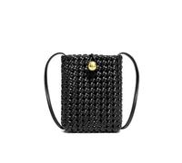 ZSHDTKWB handbags for women crossbody Hand-woven Hollow Mobile Phone Bag Women's Niche High-end Fashion Shoulder Gilt Buckle Mini Small-black