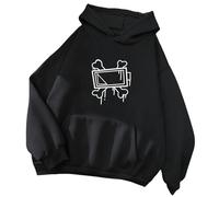 ZSHDTKWB Hoodies Hoodie Men Hoodie Hoodie Long Sleeve Motif Spring And Autumn Street Fur T -shirt-black-lh00699-m