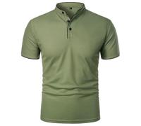 ZSHDTKWB T Shirts Men Summer Men's Short Sleeve Collar Tshirts Color Casual Shirt Trendy Breathable Loose Basic Splice Top-Green-l