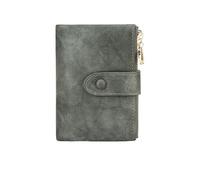 ZSHDTKWB Wallet Women's Short Three Layer Large Capacity Double Card Holder Id Credit Bank Holder-qb347-gray