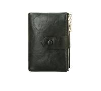 ZSHDTKWB Wallet Women's Short Three Layer Large Capacity Double Card Holder Id Credit Bank Holder-qb347-black