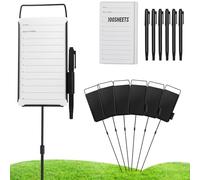 ZSHIGANMA 6 Pack Steel Longest Drive and Closest to The Pin Marker, Golf Metal Proximity/Course Distance/Fairway Distance Markers with 100 Sheets Cards and 6 Pens, for Outdoor Golf Tournament Signs