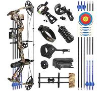 ZSHJGJR Archery Compound Bow Set Kit and arrow 0-60lbs Adjustable Archery Hunting bow Compound bows for adults Beginners Compound bow Hunting and Target Shooting Complete Bow Set (Camo - Set 1)
