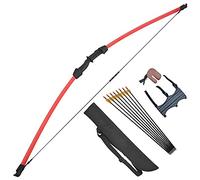 ZSHJGJR Takedown Recurve Bow and Arrows Set 22lb Archery Right and Left handed Bow Riser for Adults Archery Beginners Outdoor Sports Hunting Target Practice Shooting With Arrow Quiver (Red)