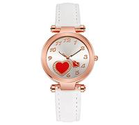 Zshosam 36mm Watch Women Heart Diamond Cute Style Quartz Watch Luxury Fashion Casual Style Watch Watches for Women Ladies Leather Strap Watches Birthday Gift Glow in The Dark Watch