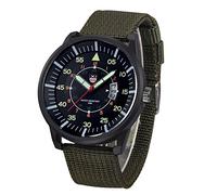 Zshosam Fashion Business Watch Unisex Swim Watch Dial Wrist Date Black Quartz Military Watch Sport Watch Mens Luxury Men's Watch Dual Time Watches for Men