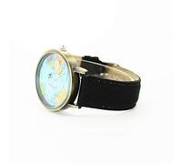 Zshosam Fashion Business Watch Unisex Wrist Watch for Women Global Travel by Plane Map Women Dress Watch Denim Fabric Band 2018 Dial Watches for Men