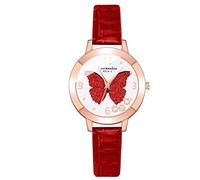 Zshosam Gift for Readers Women Women's Creative Pattern Quartz Leather Strap Watch Analog Quartz Wrist Watch Alloy Case Personality Dial Casual Dress Watches Easy Read Watches for Women