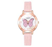 Zshosam Gift for Readers Women Women's Creative Pattern Quartz Leather Strap Watch Analog Quartz Wrist Watch Alloy Case Personality Dial Casual Dress Watches Easy Read Watches for Women