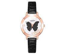 Zshosam Gift for Readers Women Women's Creative Pattern Quartz Leather Strap Watch Analog Quartz Wrist Watch Alloy Case Personality Dial Casual Dress Watches Easy Read Watches for Women
