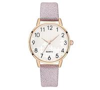 Zshosam Ladies Watch Bands Women's Retro Monochrome Quartz Leather Strap Watch Analog Quartz Wrist Watch Alloy Case Personality Dial Casual Dress Watches Elegant Women Watch with Numbers