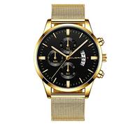 Zshosam Ladies Watch Fashion Watches for Women Mens Watches Men's Fashion Sport Stainless Steel Case Leather Band Quartz Analog Wrist Watch Shock Watch Alarm