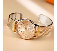 Zshosam Nice Watch Big Mesh Watches Ladies Watch Valentines Girls Gold Women's Face Rose Movement Heart Quartz Belt Wristwatch Diamond Day Gifts Women's Watch Ladies Watches