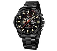 Zshosam Vibrate Alarm Watch Steel Belt Mechanical Eyes Six Needle Three Watch Automatic Dashboard Men's Men's Watch Small Smart Watch Women Watches Leather Band Quartz Watches Casual Lady Watch