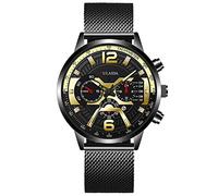 Zshosam Vibrating Alarm Bracelet Fashion Sport Men's Stainless Steel Case Steel Band Quartz Analog Wrist Watch Step Counter Watch Watches for Women Mens Watch Ladies Watches
