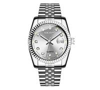 Zshosam Watch Deck YOLAKO Men's Casual Quartz Stainless Steel Strap Watch Analog Watch Plus Size Watches for Women Quartz Wrist Watch Women Watches Casual Watch Watch for Men Women