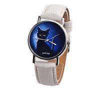 Zshosam Watch for Girls Watch for Men Women Wrist Watch Womens Mysterious Faux Leather Analog Quartz Watch Talking Wrist Watch