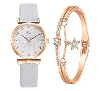 Zshosam Watches for Women Mens Gold Fashion and Watch American Style Dial Bracelet Jadi European Ladies Set Watch Set Mens Watch Ladies Watches (Sky Blue, One Size)