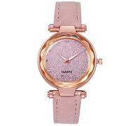 Zshosam Watches for Women Mens Watches Ladies Watches Belt Frosted Diamond Silver Starry-Sky Pink Face Watch Watch Ladies Women's Watch Watch Strap Replacement