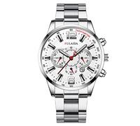 Zshosam Womens Black Watch Fashion Sport Men's Stainless Steel Case Steel Band Quartz Analog Wrist Watch Mens Nice Watches Women Watches Leather Band Quartz Watches Casual Lady Watch