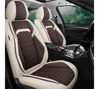 ZSHYTWE Car Seat Protectors Full set Car Seat Cover for A4 B8 B6 B7 for Avant A3 8P A5 for Sportback Q2 Q3 A7 Q7 4L 100 C4 A6 4F C7 C5 Seat Covers(Brown-white)