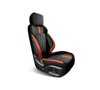 ZSHYTWE Car Seat Protectors Full set Custom Leather Car Seat Covers For Pajero 2008 2009 2010 2011 2012 2013 Auto Accessories Interior Replacement Parts Seat Covers(Black orange)