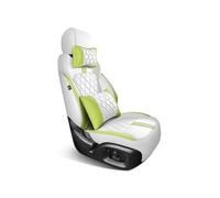 ZSHYTWE Car Seat Protectors Full set Custom Leather Car Seat Covers For Volvo V60 2012 2013 2014 2015 Auto Accessories Interior Replacement Parts Seat Covers(WH green+pillow)