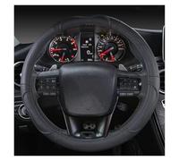 ZSHYTWE Car Steering Wheel Cover For Toyota For Hilux Pickup 2000~2023 Genuine Leather Car Steering Wheel Cover Cowhide Sport Auto Accessories(B-Black)