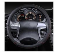 ZSHYTWE Car Steering Wheel Cover For Toyota For Hilux Pickup 2000~2023 Genuine Leather Car Steering Wheel Cover Cowhide Sport Auto Accessories(A- Black Red thread)