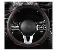 ZSHYTWE Car Steering Wheel Cover For VW For Golf For Polo For Teramont For Atlas For T-Roc For T-cross Car Steering Wheel Cover 38cm PU Leather(Red O)