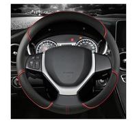 ZSHYTWE Car Steering Wheel Cover PU Leather Car Steering Wheels Cover 38cm For Suzuki For Swift 2011-2016 For Vitara 2015-2019 For Celerio 2015-2019(Red)