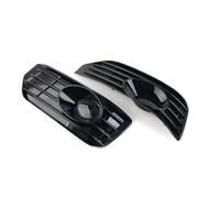 ZSHYTWE Centre Grid 2x Black Car Front Lower Bumper Grille Fog Light Grill Cover For VW T5 T5.1 For Transporter For Caravelle 2010-2015 Radiator Grille(With hole)