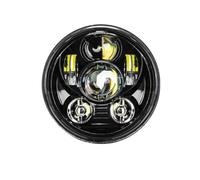 ZSHYTWE Motorcycle Led Headlights 5.75" Inch Led Motorcycle Headlight Projector Lens Moto For Led 5 3/4 Headlight Round Headlamp Motorcycle Headlight(45w Black)