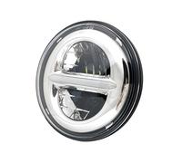 ZSHYTWE Motorcycle Led Headlights 5.75 Inch LED Motorcycle Projector Headlight Led Hi/Lo Beam For Sportster 1200 883 For Touring For Scrambler 5 3/4" Headlamp. Headlight(Silver B)